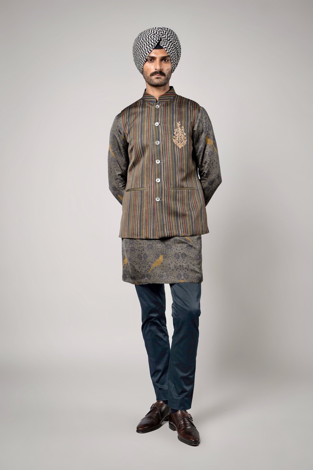 Buy Green 2-Piece Ethnic Suit for Men by hangup Online | Ajio.com