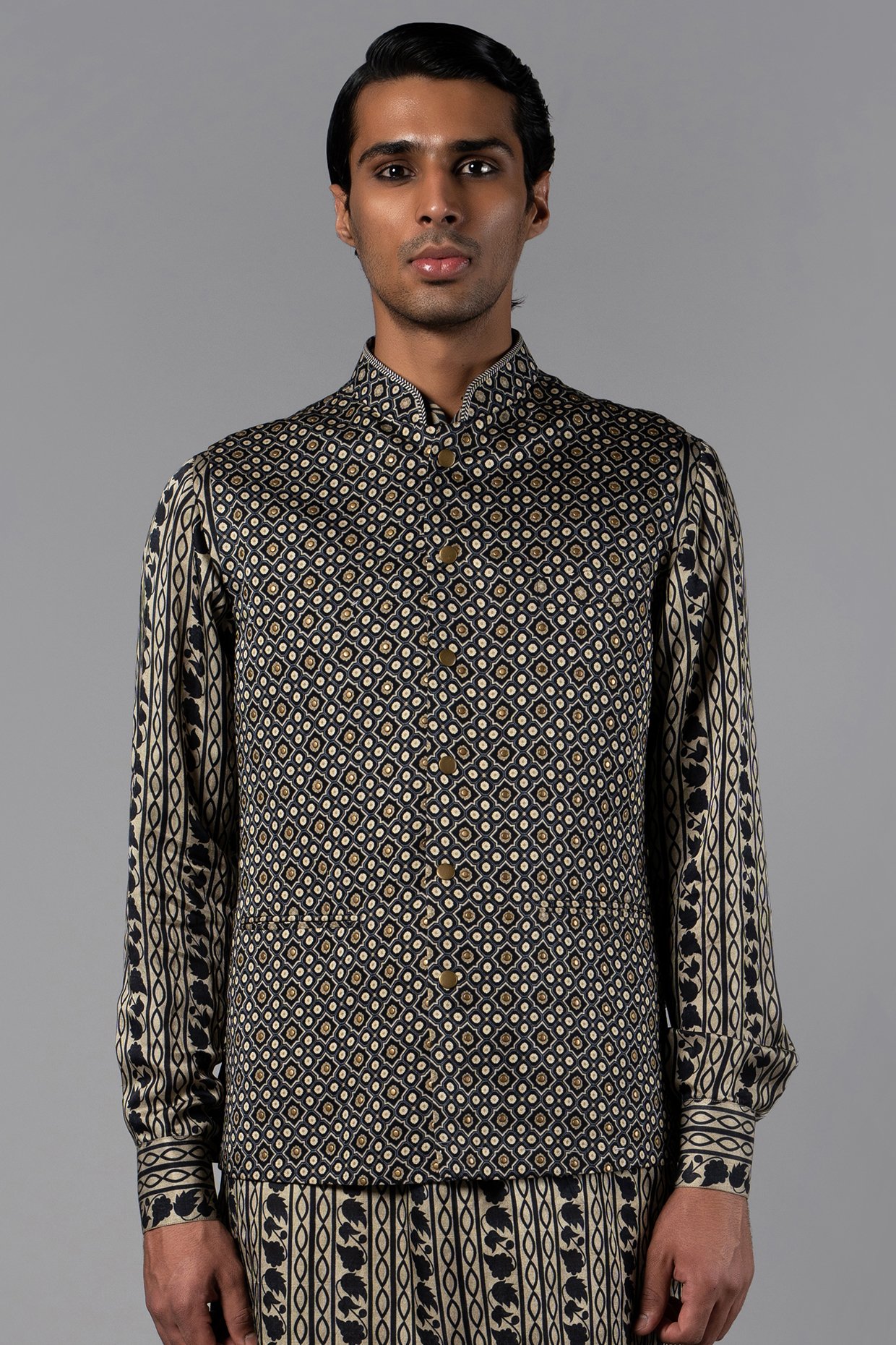 Printed Ethnic Wear Men's Sleeveless Nehru Jacket at Rs 550/piece in Jaipur