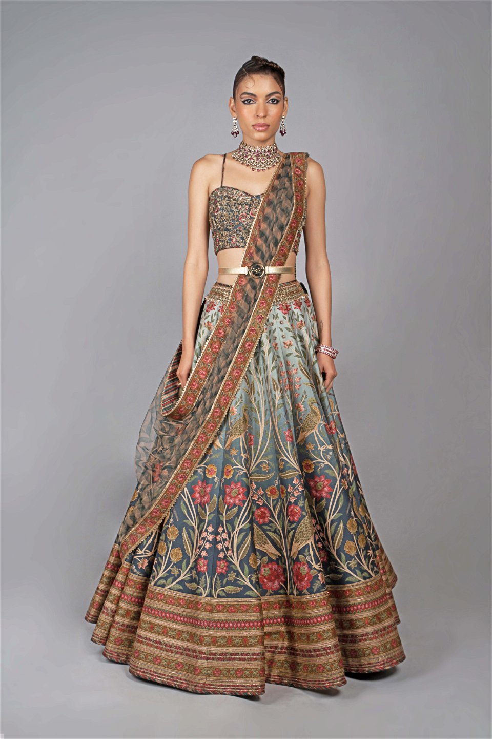 tabrez Indi Girls Maxi/Full Length Festive/Wedding Dress Price in