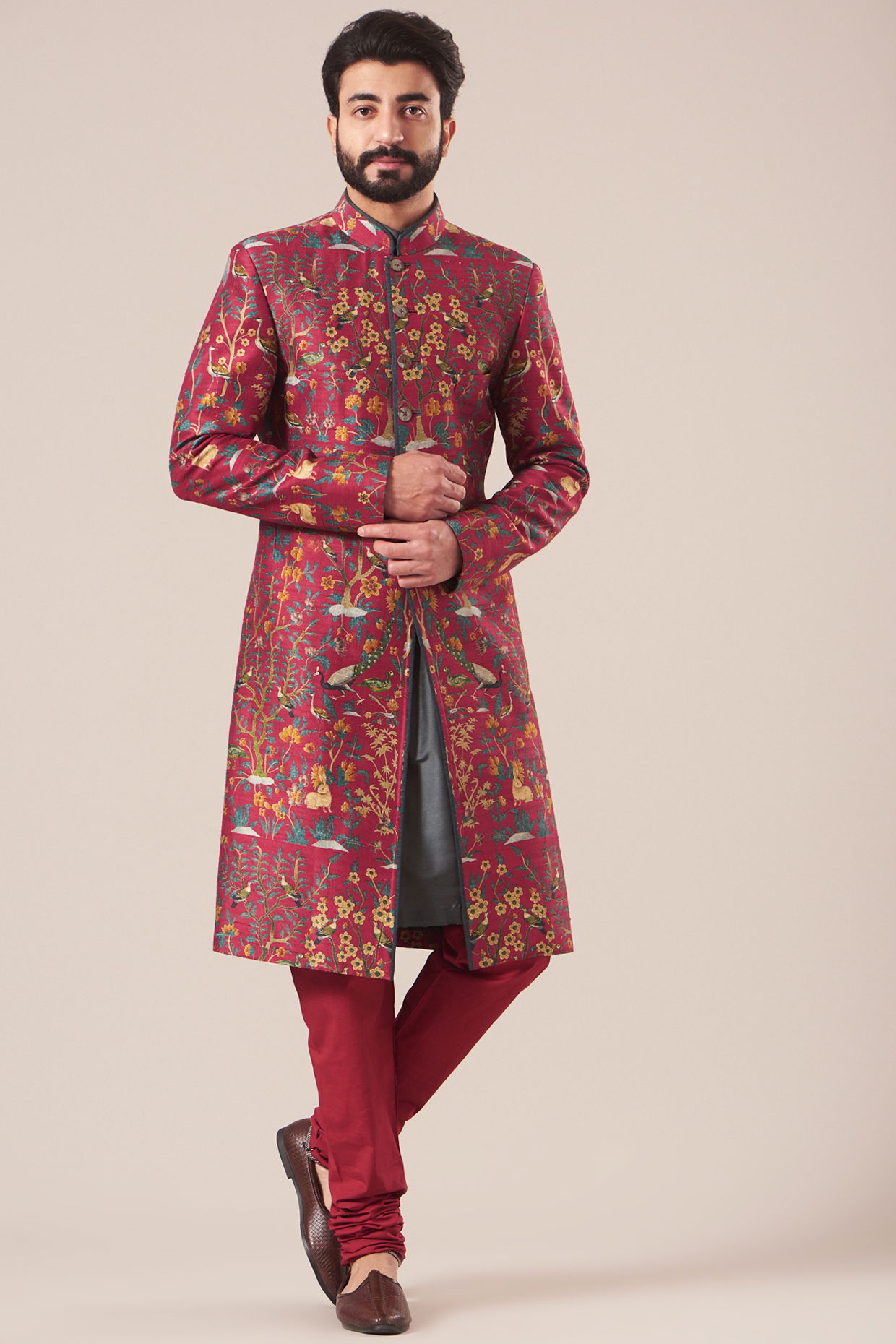 Printed sherwani deals